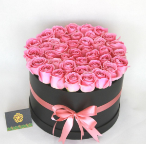 Box of Pink Roses